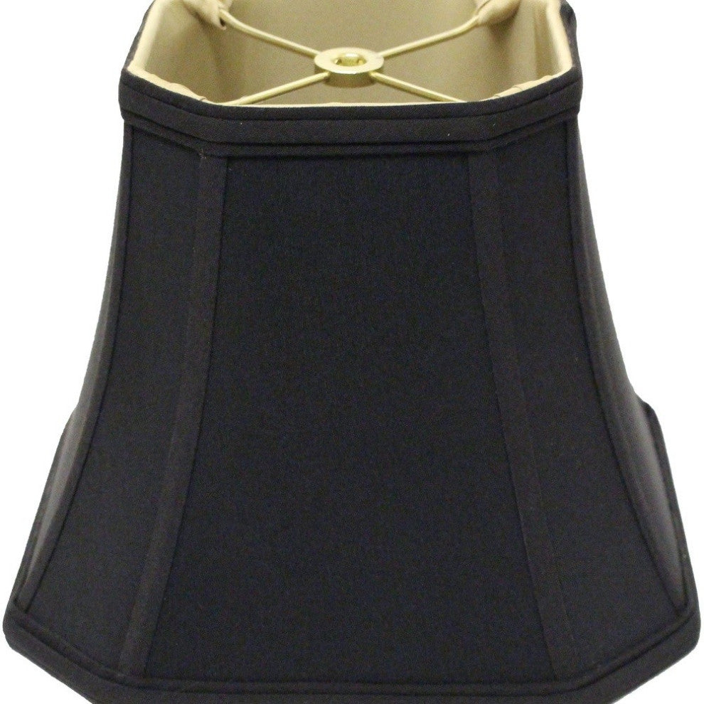 16" Black With Bronze Lining Slanted Square Bell No Slub Lampshade