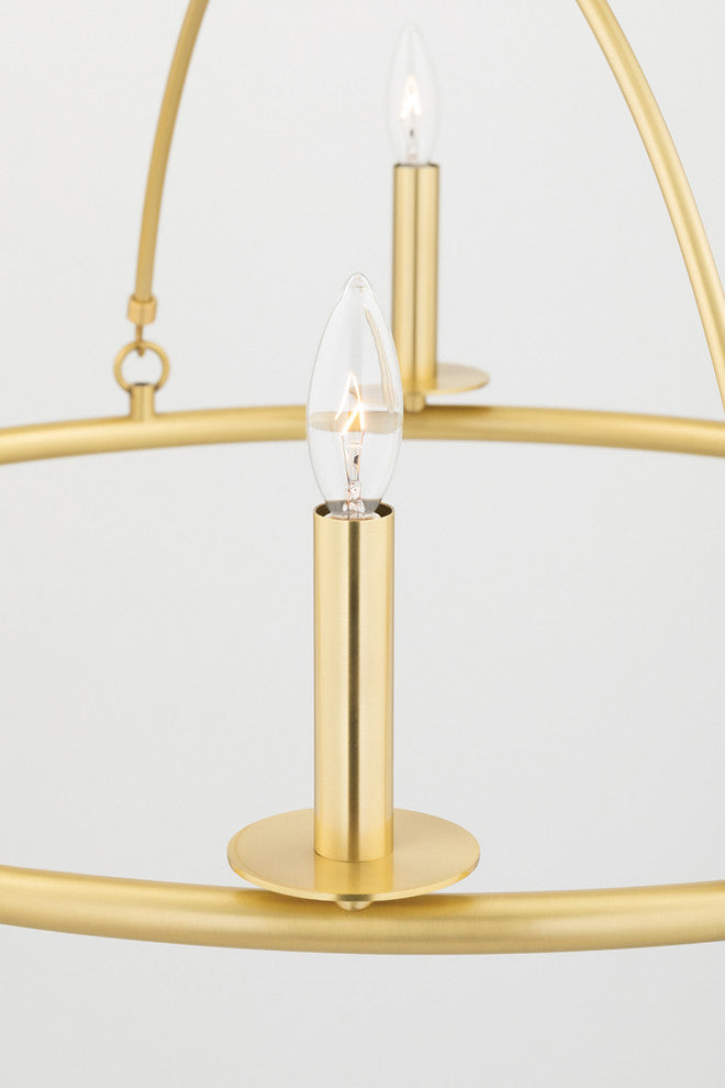 Howell 12-Light Chandelier Aged Brass Finish