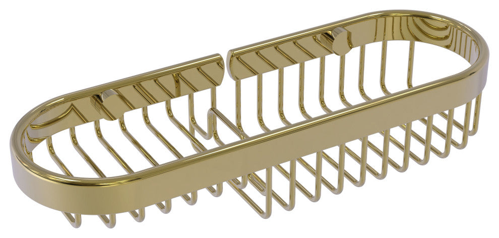 Combination Wire Basket, Unlacquered Brass
