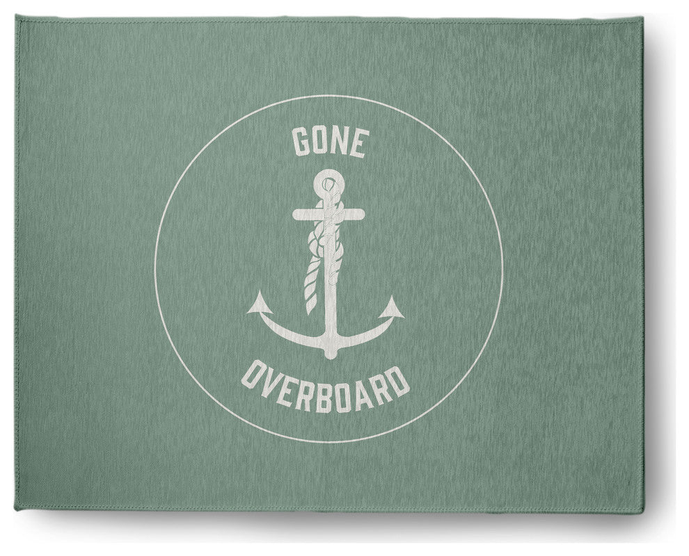 Gone Forever Overboard Nautical Chenille Rug