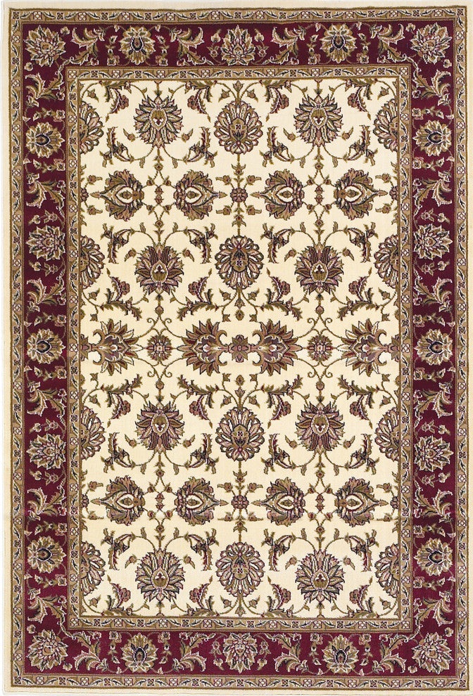 Cambridge 7312 Ivory, Red Kashan, 5''3"x7''7"