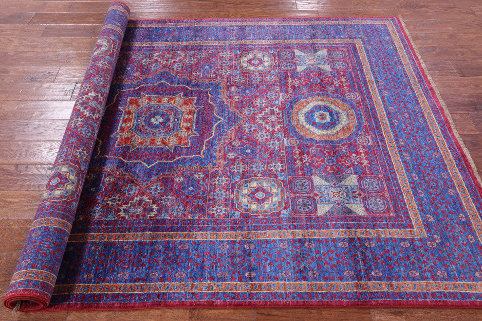 Handmade Mamluk Wool Rug 5' 4" X 8' 4" - Q12271