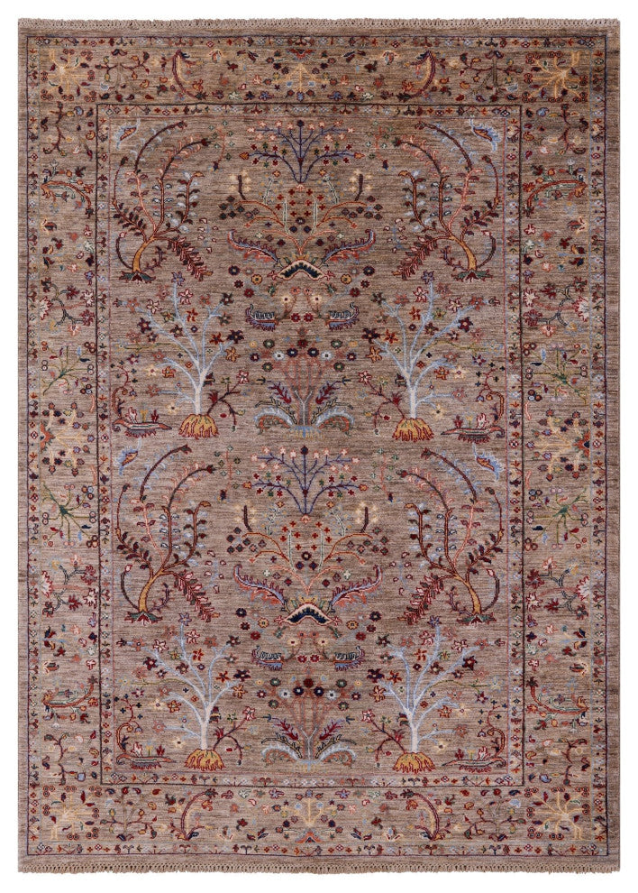 5' 8" X 7' 11" Hand Knotted Persian Tabriz Rug Q7619
