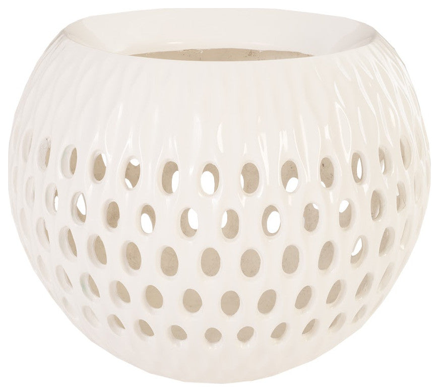 Breathe Planter, Gel Coat White