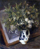Julian Alden Weir Flowers in a Delft Jug, 20"x25" Wall Decal