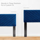 Tufted Headboard, Full Queen Size, Velvet, Blue Navy, Modern Contemporary