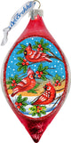 Cardinal Friends Glass Ornament Drop Ornament