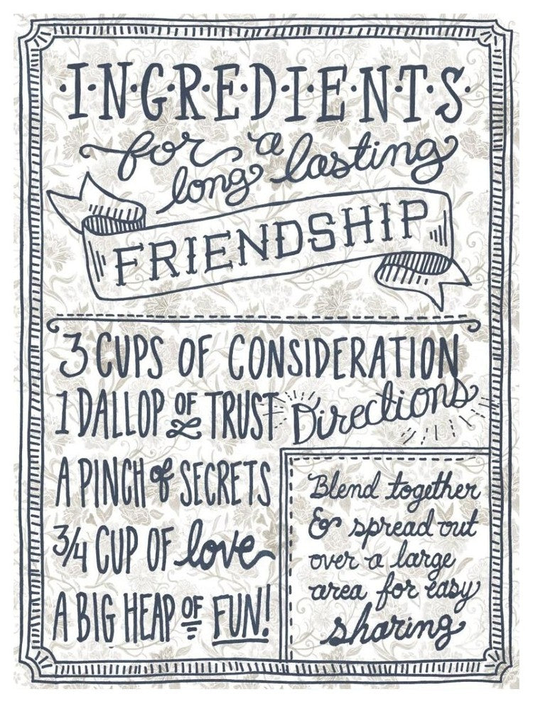 "Ingredients For Life Ditzy Floral IV Neutral" Print by Mary Urban, 14"x18"