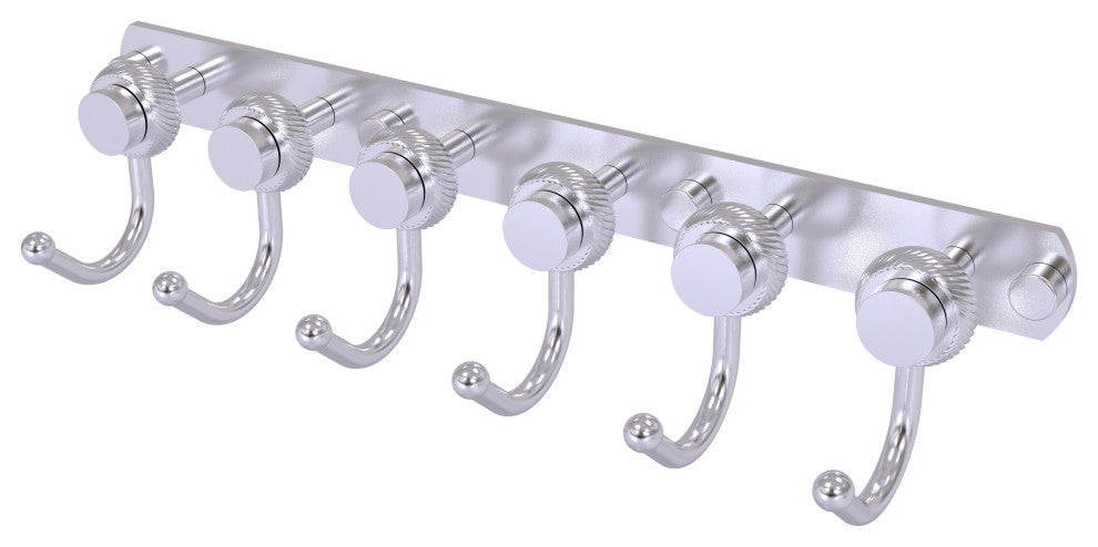 Mercury 6 Position Twisted Accent Tie & Belt Rack, Satin Chrome