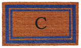 Blue Border 24"x36" Monogram Doormat, Letter C