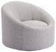 Light Gray Plush Accent Chair