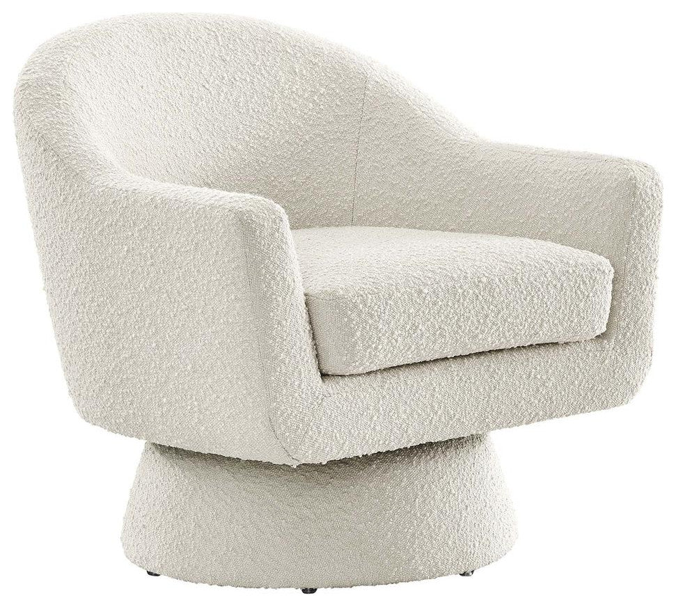 Astral Boucle Fabric Swivel Chair
