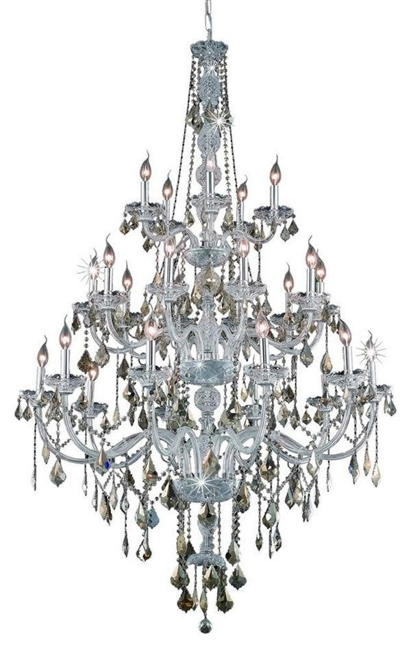 Elegant Verona Foyer Hall Light, Chrome Finish With Royal Cut Crystal