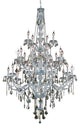 Elegant Verona Foyer Hall Light, Chrome Finish With Royal Cut Crystal