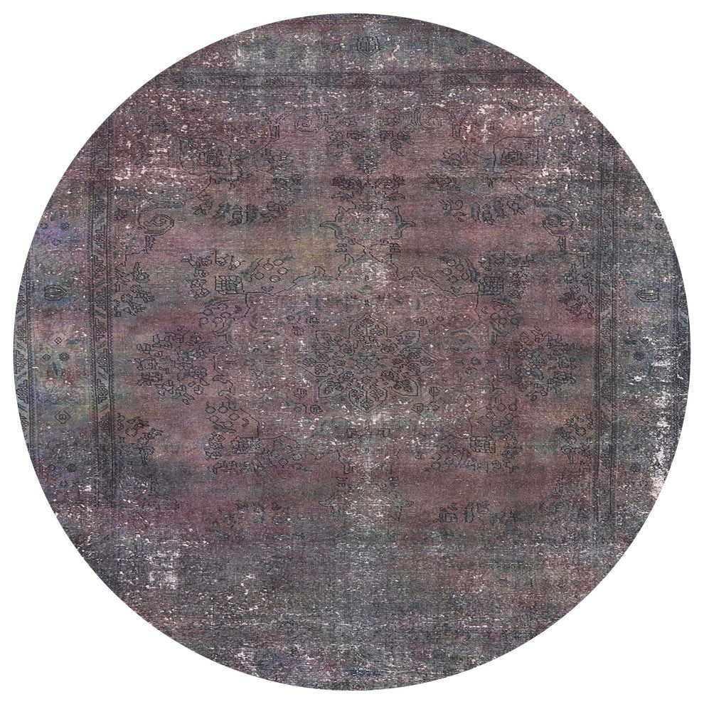 Ahgly Company Indoor Round Mid-Century Modern Area Rugs, 6' Round