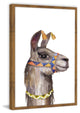 "Llama Party" Framed Painting Print, 16"x24"
