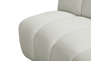 Infinity Channel Tufted Velvet Modular Chair, Cream, 11 Piece