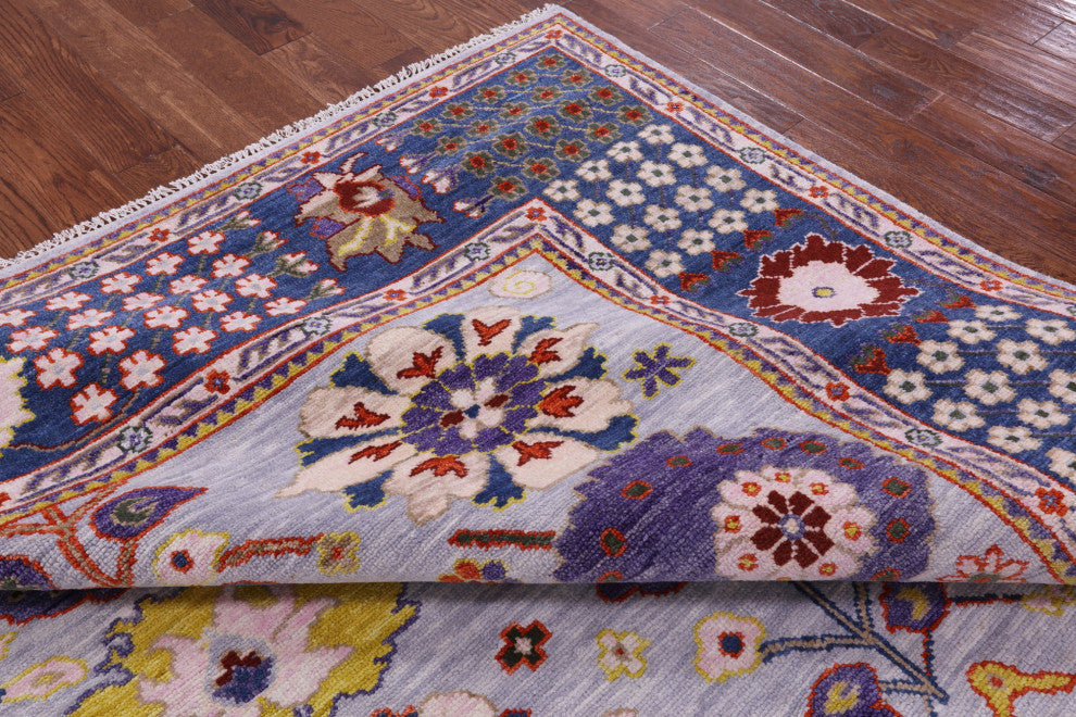 9' Square Turkish Oushak Handmade Wool Rug - Q15839