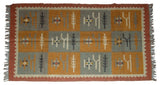 Wool Jute Kilim Rug 4'x6' - 4000R23