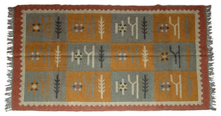 Wool Jute Kilim Rug 4'x6' - 4000R23