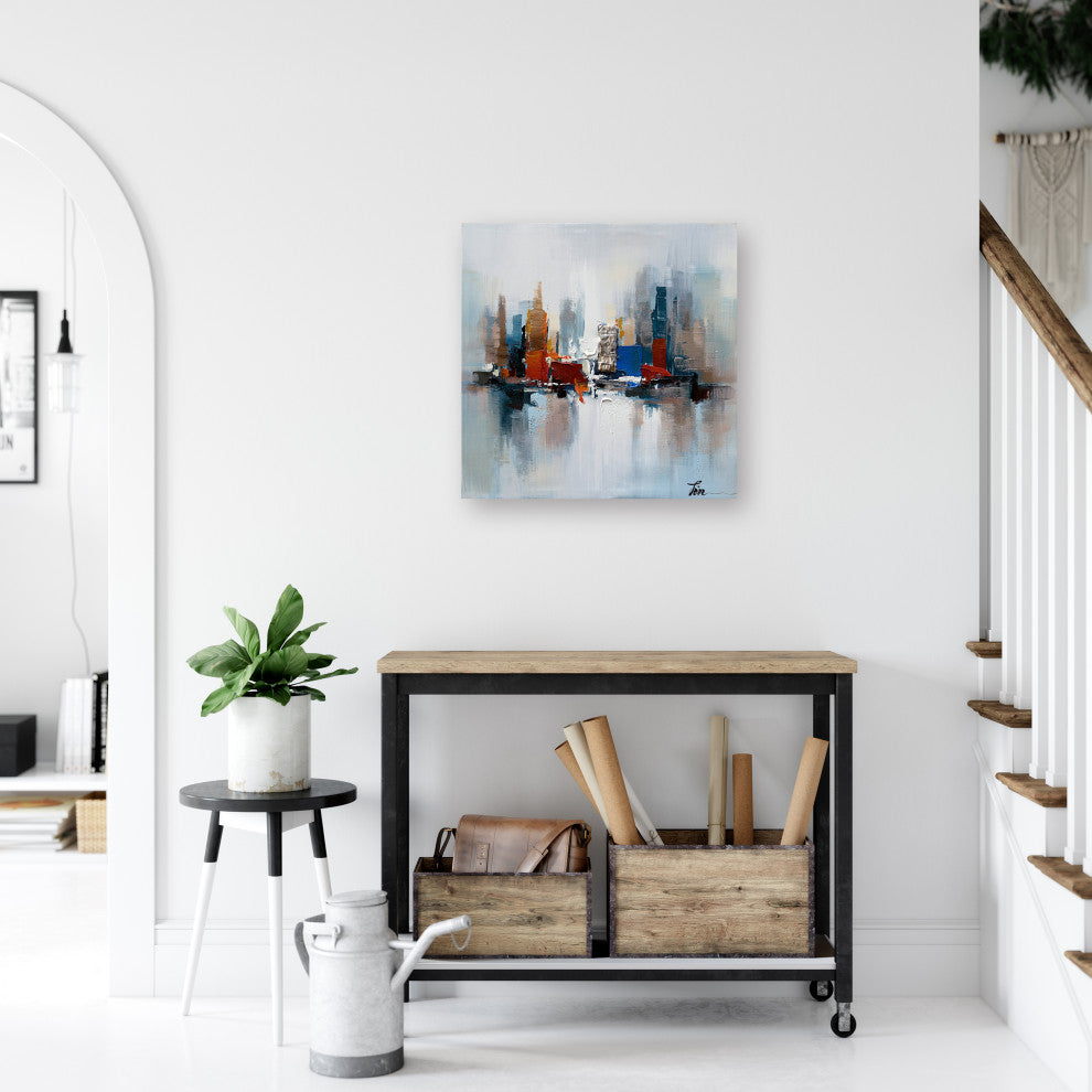 Romance I- Decor in Abstract Paintings, Modern Hand Painted Canvas Art