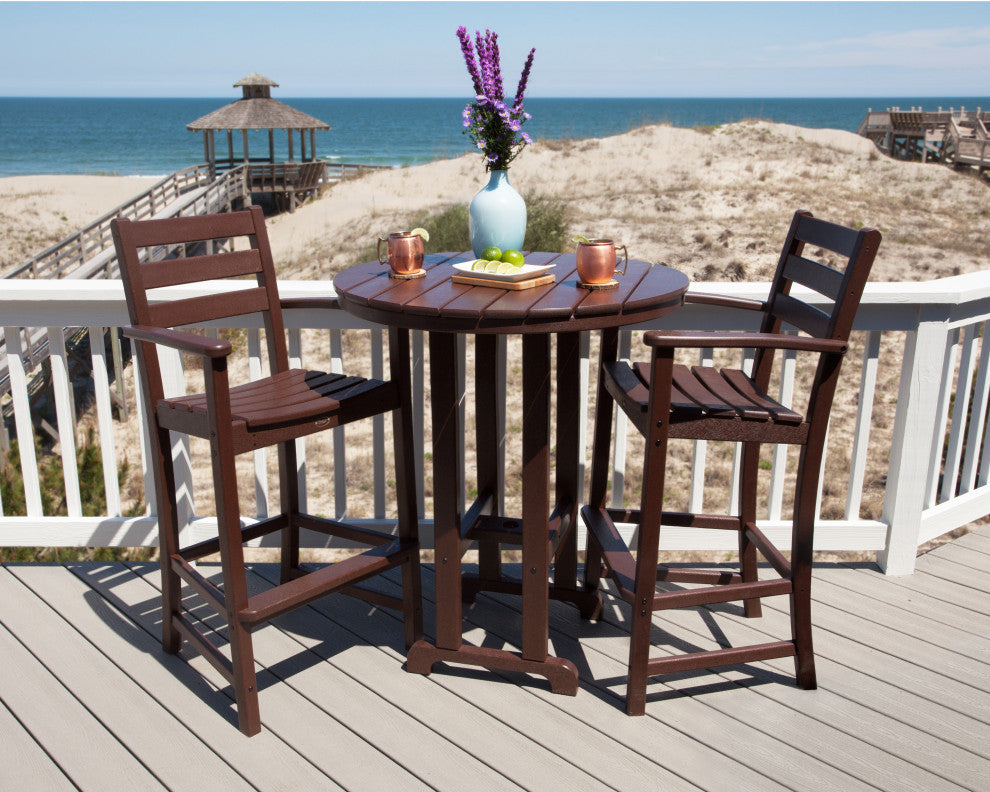 Trex Outdoor Furniture Monterey Bay 3-Piece Bar Set, Rainforest Canopy