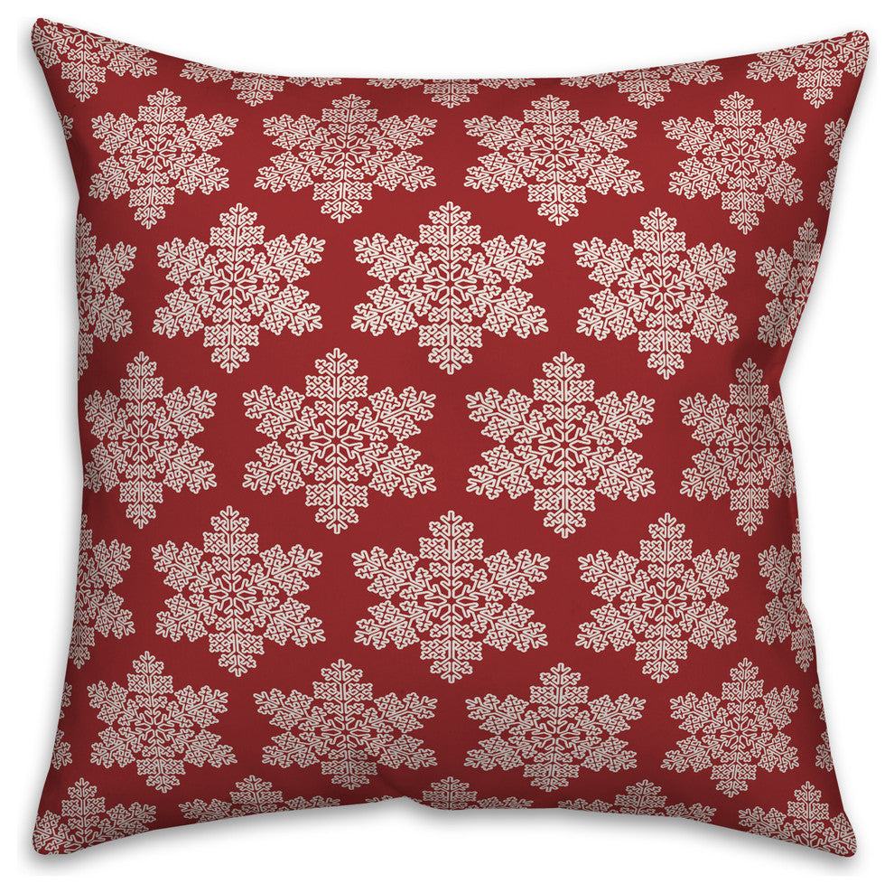 Snowflake pattern 18"x18" Throw Pillow