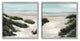 Tall Grass Sand Dunes Soft Wave Beach Landscape,2pc, each 12 x 12