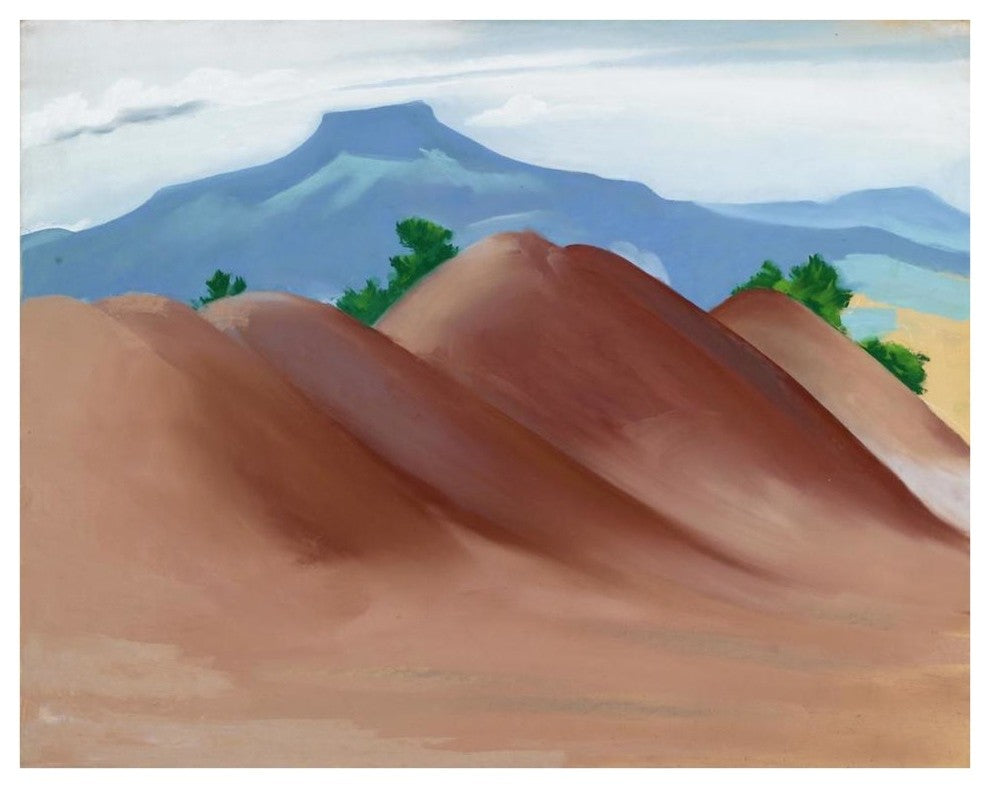 "Red Hills with the Pedernal, 1936" Print by Georgia O'Keeffe, 42"x34"