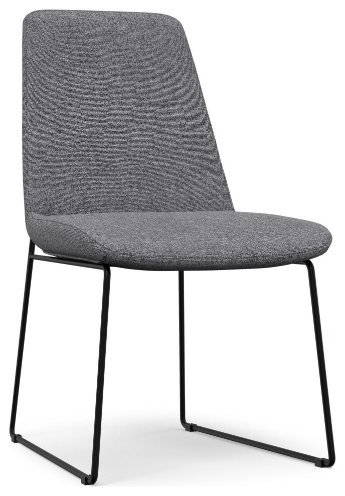 Corina Dining Chair (Set of 2) in Grey Linen Look Fabric
