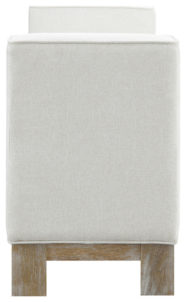 Remi Stain-Resistant King Bench, Ivory