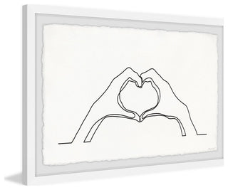 "Hand Heart" Framed Painting Print, 18x12