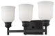 Millennium 173-MB Three Light Vanity, Matte Black Finish