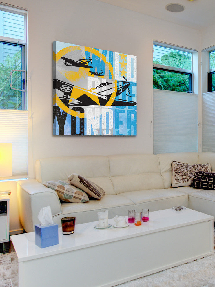 Marmont Hill, "Wild Blue Yonder Planes" by Rick Martin on Wrapped Canvas, 32x32