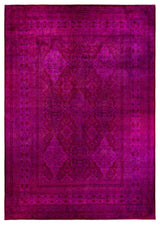 Overdyed, One-of-a-Kind Hand-Knotted Area Rug Pink, 12'2"x17'2"