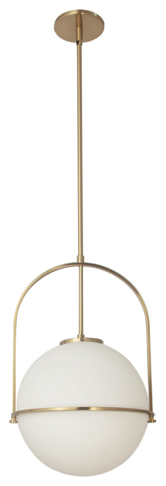 Dainolite PAO-121P-AGB 1 Light Pendant, Aged Brass