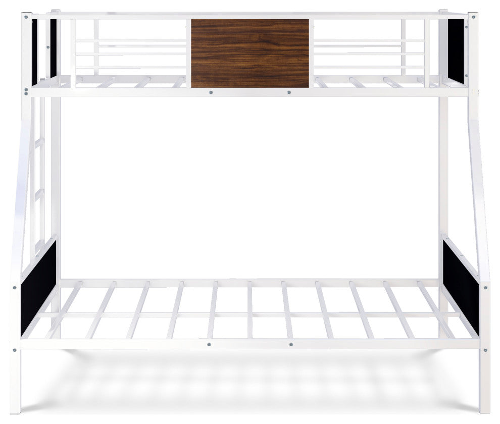 Jackson Full Twin Bunk Bed In Powder Coating White Color