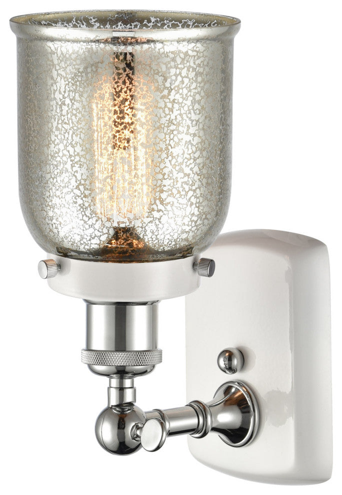 Innovations 916-1W-WPC-G58 1-Light Sconce, White, Polished Chrome
