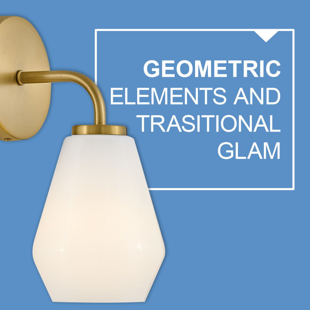 Lark Gio 14.75" Two-Light Bath Vanity Fixture, Lacquered Brass
