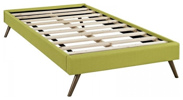 Modway Bedroom Helen Twin Fabric Bed Frame With Round Splayed Legs