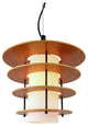 Ramsay Pendant Lighting, Bronze, Wood Layers