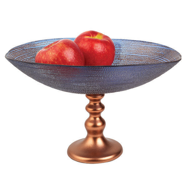 Badash KM738 Dory - A Footed Oval Glass 12" Centerpiece Bowl