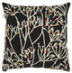 Black Cream Impressionistic Branch Throw Pillow