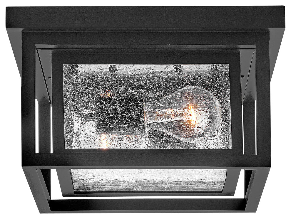 Hinkley Republic Small Flush Mount, Black