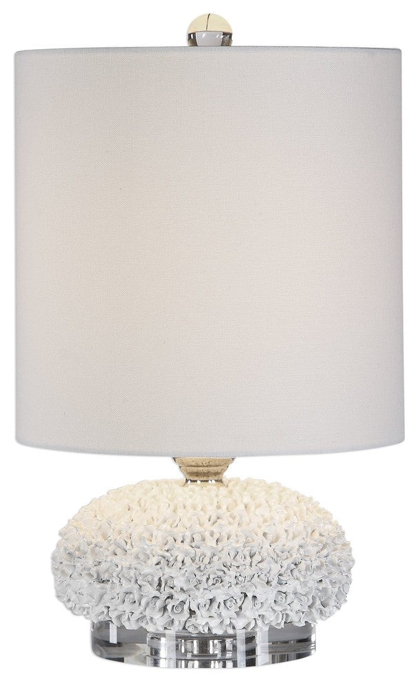 Uttermost Dellen White Floral Buffet Lamp