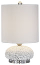 Uttermost Dellen White Floral Buffet Lamp