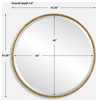 Uttermost Sutton Aged Gold Round Mirror