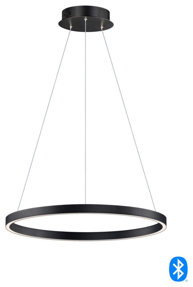 ET2 E22724 Groove 24"W LED Ring Chandelier - Gold