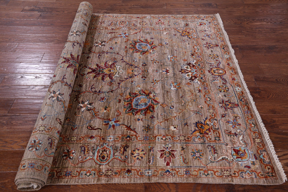 Hand-Knotted Persian Tabriz Wool Rug 5' 9" X 8' 7" - Q12928