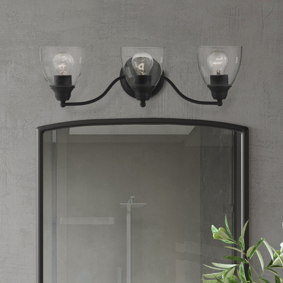 Montgomery 3 Light Black Vanity Sconce